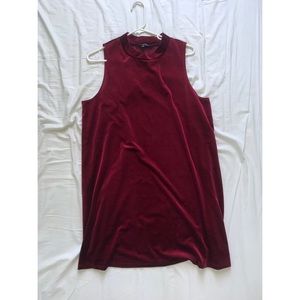 Maroon Velvet Flowy Dress
